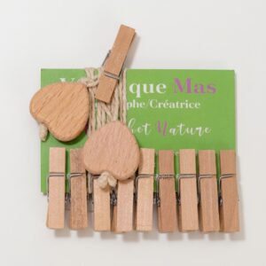 Kit cordelette et mini-épingles en bois